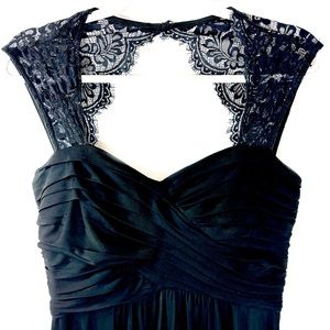 Scarlett Juniors/Women’s Black Formal Dress Sleeveless Lace Shoulders Long Sz 8